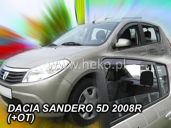 Dacia Sandero légterelő első+hátsó ablakokhoz 5 ajtós kivitelhez 2008.06-2012.12