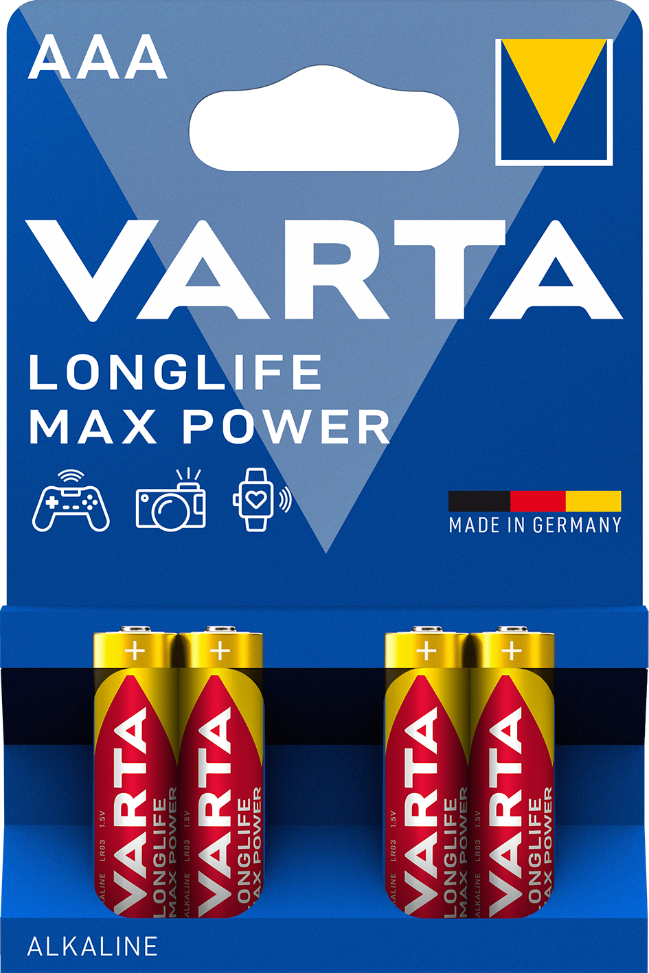 Varta Longlife Max Power AAA mikro Elem 1.5 V LR03 4db