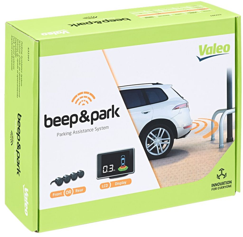 Autó parkolóradar készlet Valeo beep&park 4x szenzor + LCD kijelző