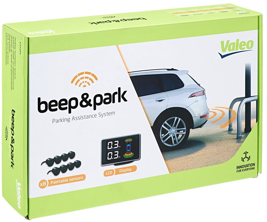 Autó parkolóradar készlet Valeo beep&park 8x szenzor + LCD kijelző