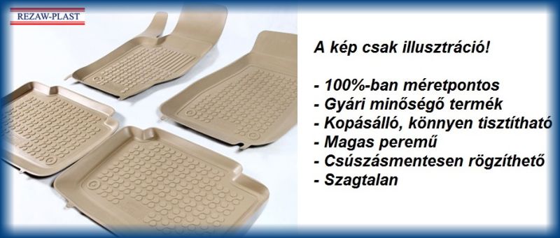 Kia Carens gumiszőnyeg-hótálca méretpontos IV 2013.03-