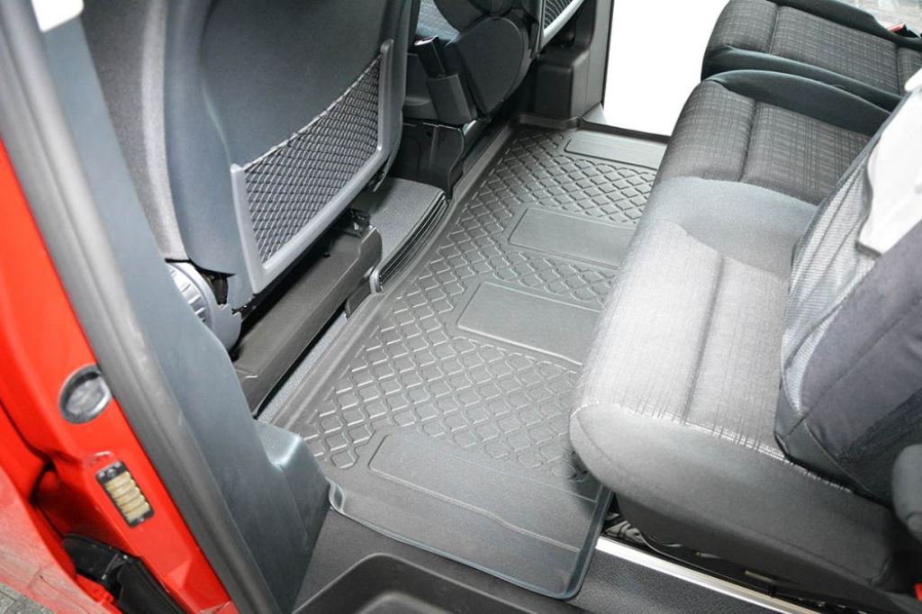 Mercedes VITO / eVITO / V-Class / EQV 300 3D gumiszőnyeg-lábtálca méretpontos II. üléssorhoz 2014.03-