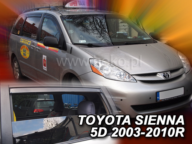 Toyota Sienna légterelő első+hátsó ablakhoz 5 ajtós 2003-2010